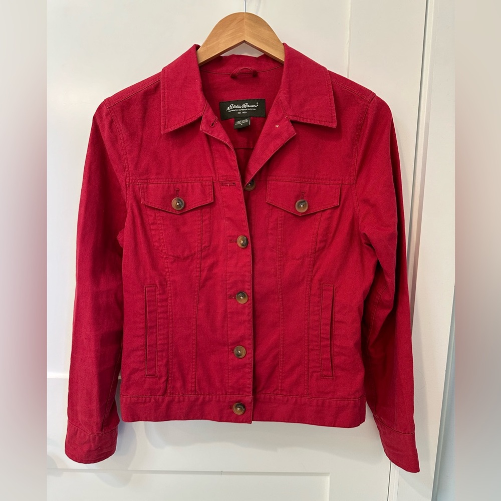 Eddie Bauer Linen & Cotton Jean Jacket